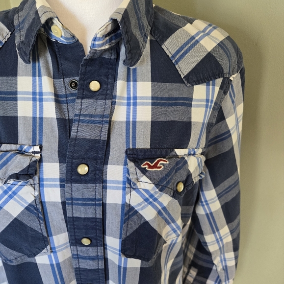 Men Hollister Button down Top sz Lg - Picture 2 of 5